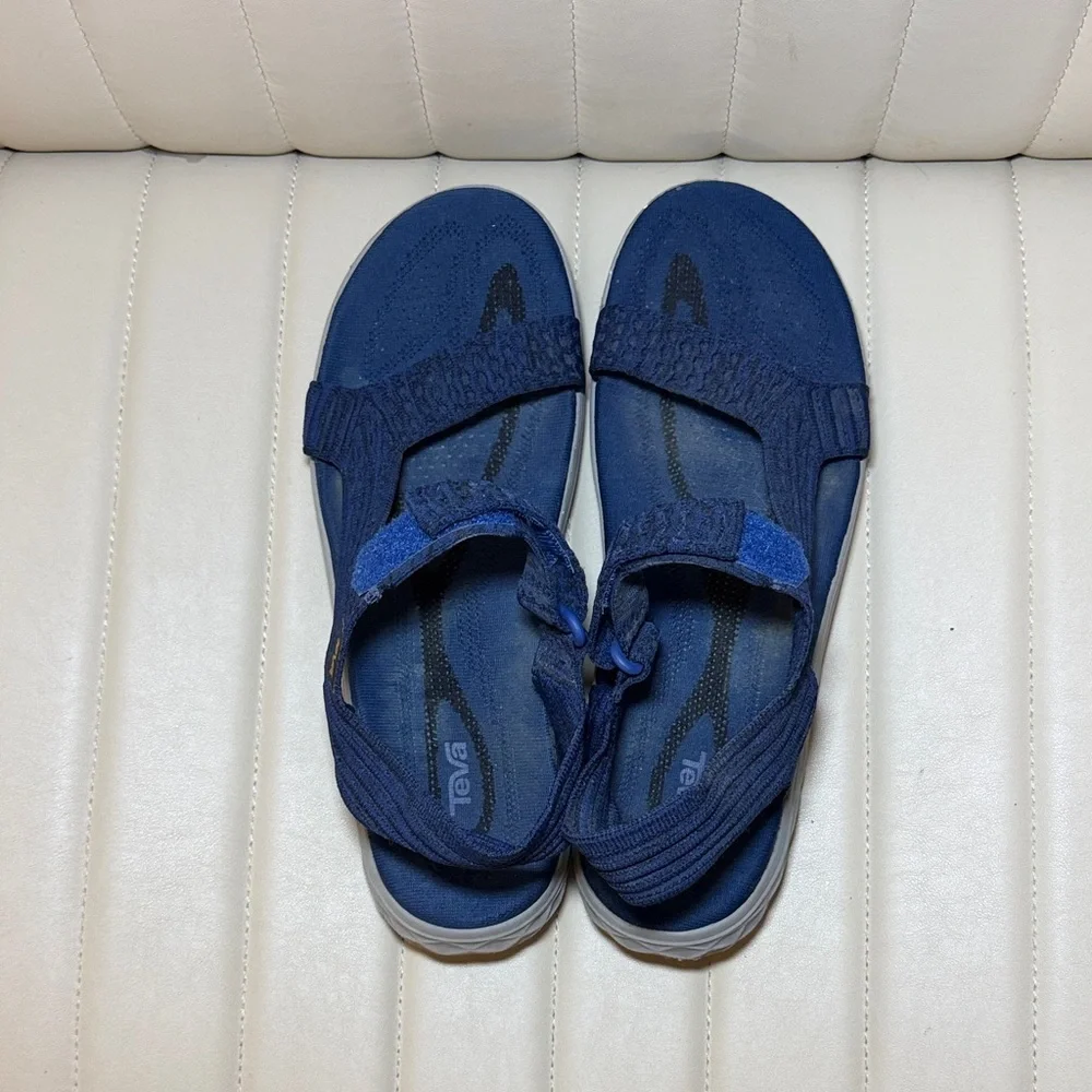 Teva Mens Navy Blue Active Sandals with Hook-and-Loop Straps